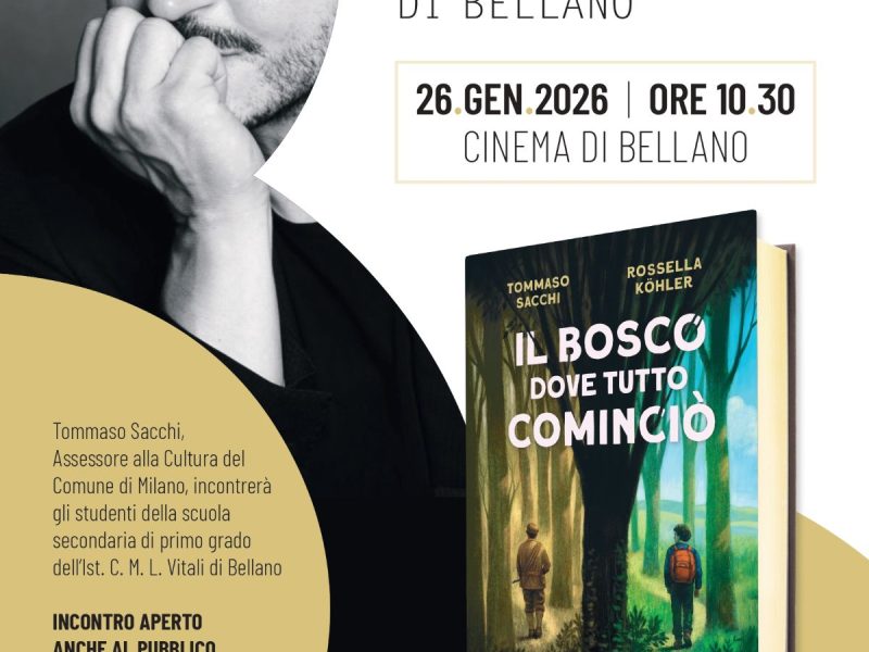 Bellano, Tommaso Sacchi incontra gli studenti per la presentazione del libro “Il bosco dove tutto cominciò”